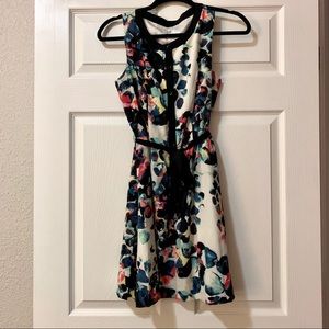 Mac + Jac Dress Fit and Flare Watercolor Print